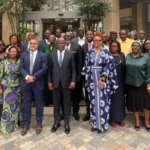 Participants à la réunion du comité de pilotage de l'accord de coopération militaire entre la Côte d'Ivoire et les États-Unis