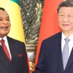 Denis Sassou-Nguesso et Xi Jinping lors d'une rencontre diplomatique officielle