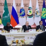 Réunion de l'Union africaine, discussion diplomatique entre délégués africains et représentants russes
