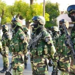 Soldats de l'armée sénégalaise en patrouille de surveillance à la frontière nord du pays
