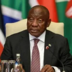 Le président sud-africain Cyril Ramaphosa lors d'une apparition officielle à Pretoria